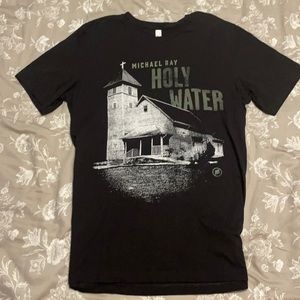 Men’s Size Large Michael Ray Holy Water T-Shirt. Black. Country Music Singer.
